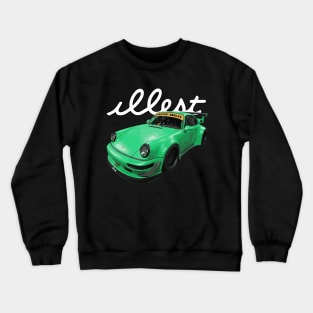 RWB 911 0964 TURBO ILLEST WIDEBODY high performance sports car German automobile STANCED FATLACE HELLAFLUSH Crewneck Sweatshirt